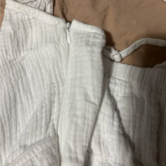 Lost in Lunar White Cotton Gauze Jumpsuit XS Wide Leg Minimalist - Picture 10 of 11